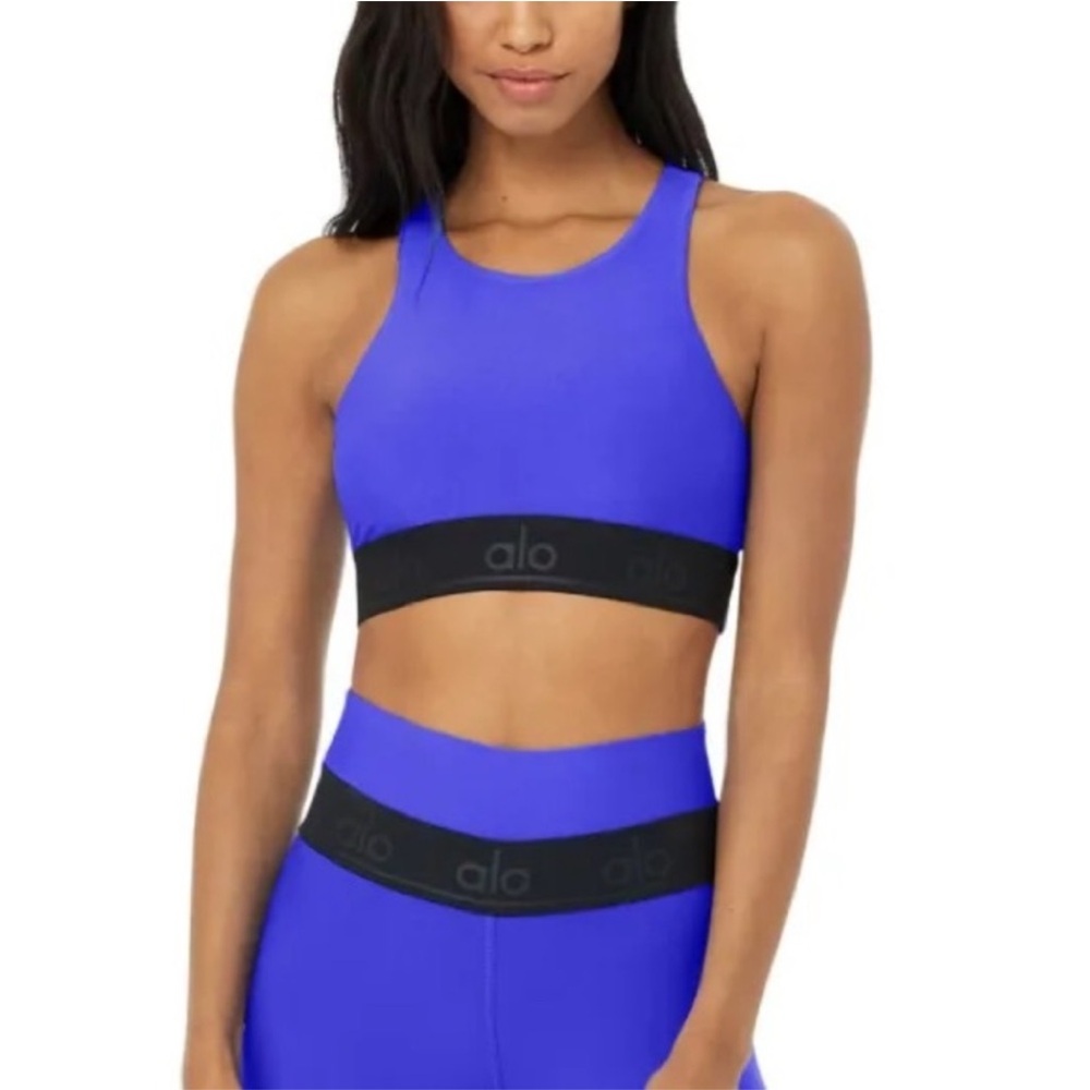Cobalt blue Alo Airlift sports bra size Medium